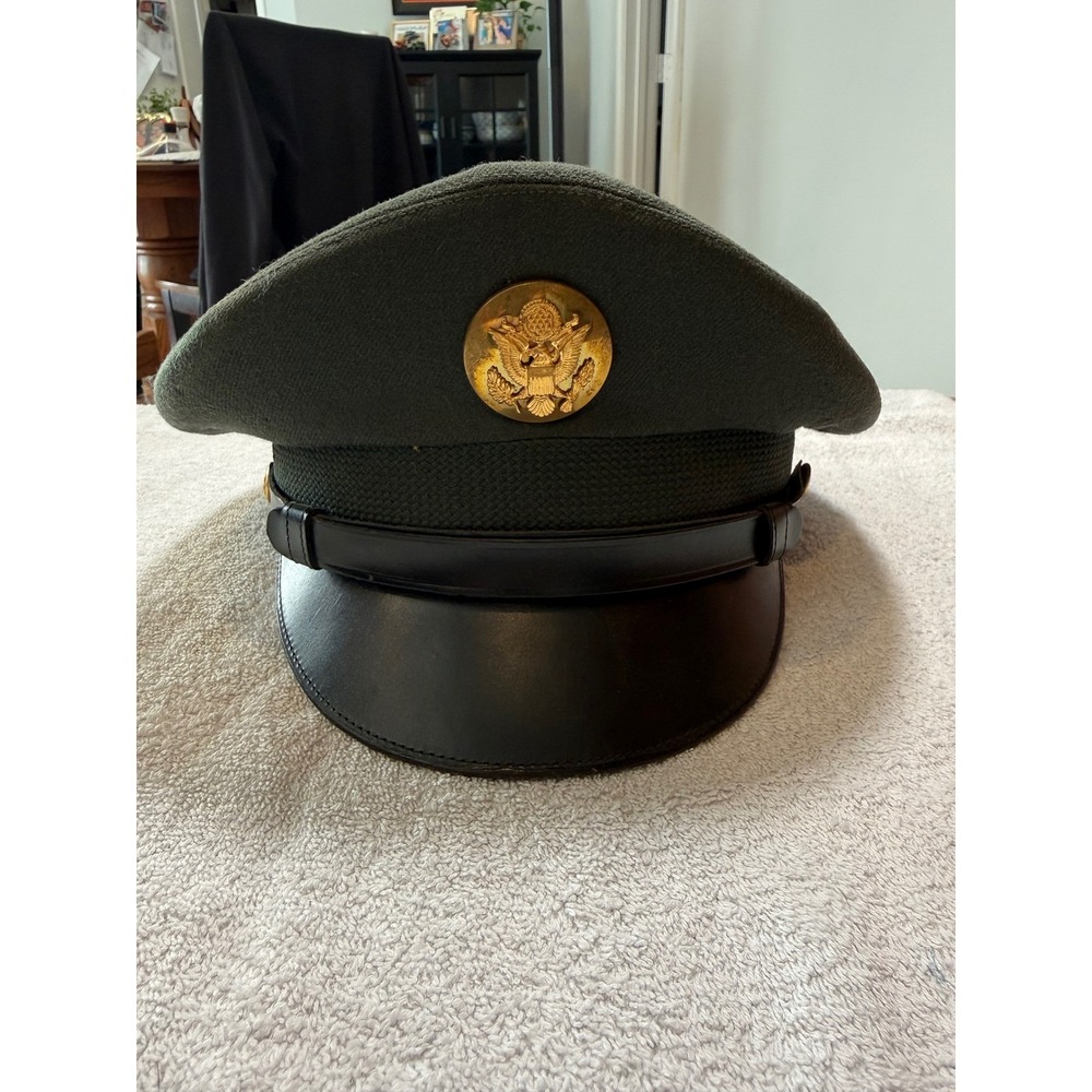 US Army Enlisted Service Cap Olive Drab Green Military Dress Hat 8405-286-5057